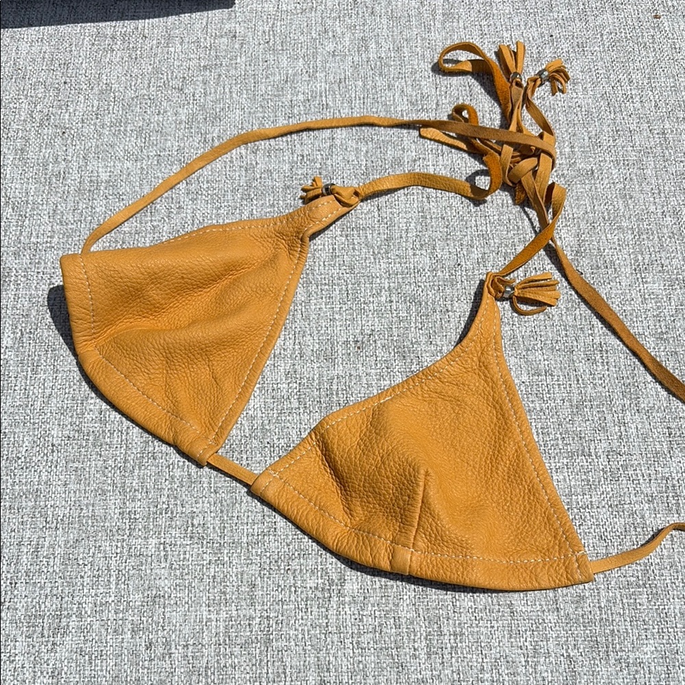 Leather Bikini Top